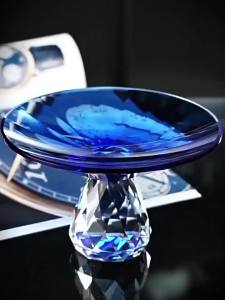High-foot K9 Crystal Fruit Plate