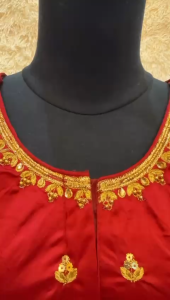 women Elegant Bridal  Womens Readymade  Aari Heavy worked Blouse - Red
