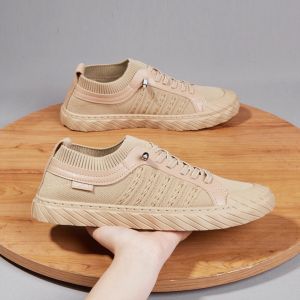 Summer New Arrival Mens Thin Shoes Flying Woven Shoes Air High-Top Sock-like Shoes Board Shoes Mens Single Shoes Soft Bottom Non Slip Lightweight Shoes