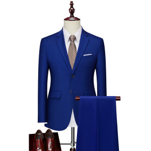 Bộ Vest Cưới Nam Màu Đen Lịch Sự 2024 Hai Mảnh Gồm Áo Ghi Lê Và Quần Thời Trang Thông Minh Chất Liệu Polyester