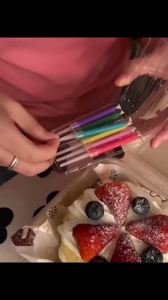 Colored Birthday Party Supplies 6/12pcs Wedding Colorful Multicolor Candles Safe Flames Dessert Cake Candles Decoration
