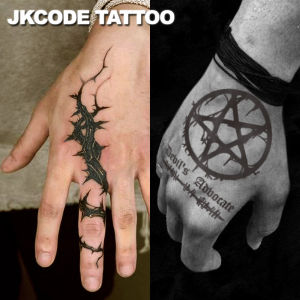 Thorns and Stars Waterproof Halloween tattooDark Gothic style Temporary TattoosLasts 1-2 Weeks Tattoo For Man