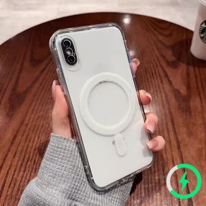 Chống sốc TPU Trong Suốt Mềm sạc không dây vỏ điện thoại Thích Hợp Cho iPhone X XR XS Max 7 8 Cộng Với 15 14 13 12 11 Pro Cộng Với Max silicon mềm trong suốt vỏ lưng bảo vệ