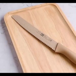 PLYS Bread Knife Stainless Steel Serrated Cut Sandwiches Special Knife Cake Slicing Without Crumbs Baking Knife