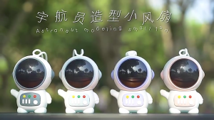 Quạt Sạc Tích Điện Đeo Cổ Phi Hành Gia Tốc Độ Cao Xoay 360° Gió Mạnh Cực Cute