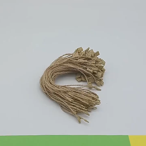 Jute String Hemp Hang Tag Rope For Clothing Tag Jute Rope String Snap Lock 200pcs