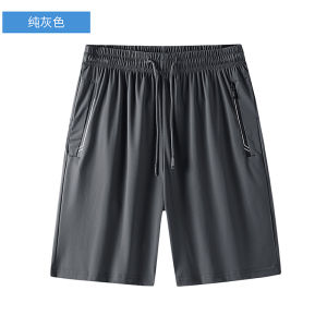 Mens Quick-Drying Breathable Sports Shorts Large Size Running Mesh Ice Silk Pants Super Elastic Cropped Style for Outdoor Exercise