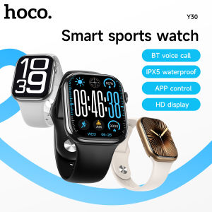 【Support Calls】HOCO Y30 Smart Watch Bluetooth 5.0 Men Women Multifunction Heart Rate Fitness Wristband Sleep Monitor Message Reminder Sports Waterproof Watch