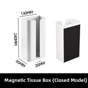 Wall-mounted Drill-free Magnetic Tissue Storage Box