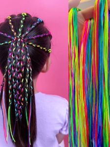 Seven-Color String Braid Hair Handy Gadget Children Hair Braiding Ribbon Horse Tail Hair Accessories Dreadlocks Cable Stitch Headdress Female Hair Updo