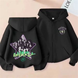 Toddler Girl Clothes Girl Group Katseye Zipper Hoodie Boys Fashion Casual Sweatshirt Movie New Kids KATSEYE Zip UP Hooded Tops