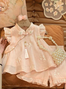 New Elegant Chinese Style Baby Girls Outfit Set
