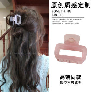 กิ๊บติดผมทรงสี่เหลี่ยมโปร่งใสขนาดกลาง สไตล์หวาน กิ๊บติดผมแบบมีช่องว่างสำหรับผู้หญิง ที่คาดผมแบบสวมหลัง คลิปผมแบบสวมหัว ที่คาดผมแบบสวมหัว