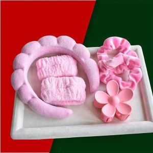 Fashionable Cloud Sponge Braid Hairband Wristband Popular Face Wash Makeup Sponge Headband Hand Strap Hair Accessory