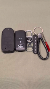 For Toyota Yaris Cross 2023 2024 Remote Key Leather Case Cover Keychain