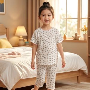 Cool Summer Ice Silk Girl Pajama Set