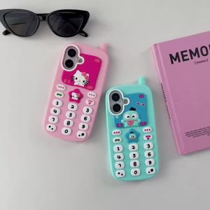 Sanrio | Kawaii Telephone Hello Kitty Hangyodon Phone Case For iPhone 17 16 15 14 13 12 Pro Max Plus 17 Pro Shockproof Silicone Cover