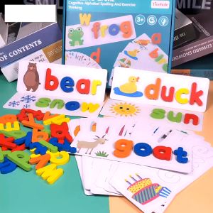 Spelling game Wooden Educational Kids for children 26 English letters