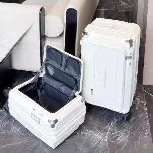 Explosion-Proof 30-Inch Checked Luggage Zipper Travel Suitcase Side-Open Large Capacity Deep Cargo 20 Pull Rod Suitcase