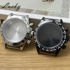 40mm Daytona VK63 Quartz Chronograph Watch Case Fit VK63A VK64 Movement Sapphire Crystal Watch Case Stainless Steel Bezel 