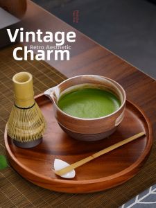 TAFUMAN | High-Quality Ceramic Chasen Set Tea Bowl with Spout Whisk Accessories