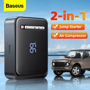 BASEUS 2 in 1 Car Battery Starters 1000A Peak Portable Air Compressor Inflator Pump High power Emergency Booster 12V/24V Portable Car Battery Power