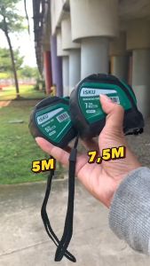 ISKU Meteran 5m 7.5m/Tape Measure/Meteran 5-7.5m Elastis Pengunci Manual Alat Perkakas Meteran Karet