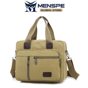 MENSPE Mens Canvas Bag Retro Shoulder Bag Waterproof Messenger Bag Fashion Handbag Commuter Bag Lightweight Casual Bag Fashion Leisure Sport Street Bag for College Student