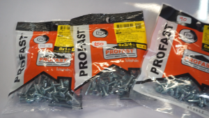 สกรูปลายสว่านหัวร่มProfastสกรูยิงสมาร์ทบอร์ด แผ่นยิปซั่ม มาตรฐานเบอร์ 8 มีหลายความยาวให้เลือก 8*3/4 8*1/28*1นิ้ว (แพค100ตัว)