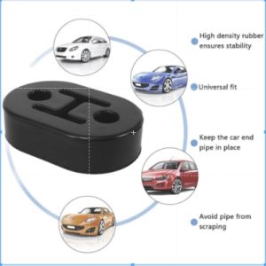HOT Car Exhaust Hanger Bushing Support 2 Holes Tail Pipe Mount Rubber Exhaust Muffler Holder Bracket
