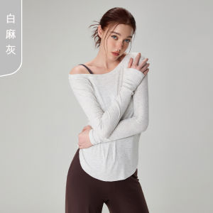 Womens Loose Quick Dry Long Sleeve T-Shirt Yoga Fitness Running Clothes Breathable Slimming Gymwear Moisture Wicking Modal Fabric