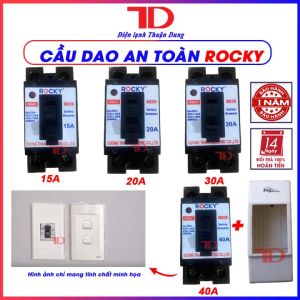 Cầu dao an toàn ROCKY RKA1 15A 20A 30A 40A kèm vỏ không vỏ CB aptomat MCCB Át atomat CB cóc Điện Lạnh Thuận Dung