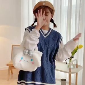 TAS BAHU WANITA TOTEBAG MOTIF BONEKA LUCU IMUT BAHAN LEMBUT