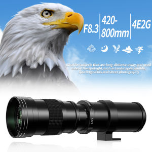 420-800mm f/8.3 Telephoto Lens Zoom SLR Camera Lens for Canon T7i T6 T6i T6s T7 T8i T3i T4i T5 T5i SL2 SL1 4000D 2000D 80D