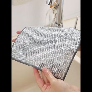 3 PCS Upgrade Steel Wire Dishcloth Multipurpose Wire Miracle Cleaning Cloths Dishwashing Rag for Wet and Dry Non-Scratch