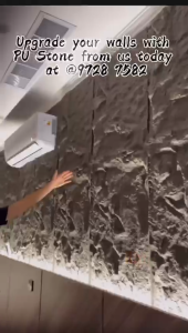 SG FOREVERGREEN | PU Stone Marble TV Background Hotel Office Feature Wall Decorative Interior Exterior Wall Board Decor Stone Outdoor Indoor