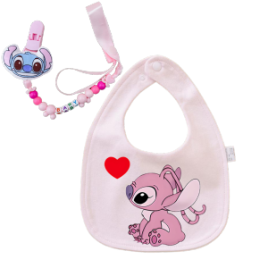 Disney | 2 pieces Korean style Newborn baby stroller chain clip Newborn milk bottle clip Baby burping scarf Childrens fabric Saliva