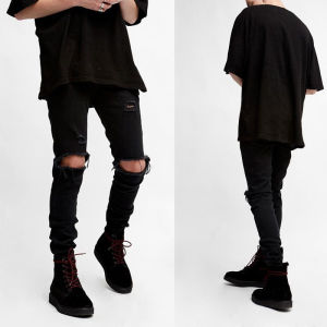 Seluar Jeans Lelaki Mens Casual Classic Straight Cut Jeans Mens Black Blue Grey Slim Fit Stretch Jeans Ripped Jeans Denim Shorts Baggy Jeans