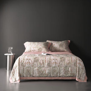 Summer Coolness Silkiness Air Conditioned Four Piece Set Handmade Positioning Lightweight Washable Fiber Filled Duvet Cover