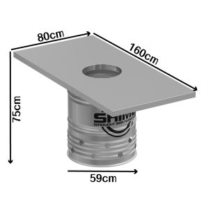 Industrial Style Stainless Steel BBQ Table Restaurant Dining Table round Oil Drum Table And Chair Combination Customizable