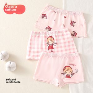 Girls Cotton Underwear Flat Angle Briefs Children Shorts Pure Cotton No Tag Korean Style Soft Comfortable Breathable Innerwear