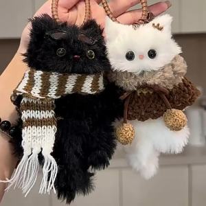 Kawaii Plush Kitten Mặt Dây Chuyền DIY Handmade Chất Liệu Kit Dễ Thương Treo Quà Tặng Cho Bé Gái Trẻ Em Phụ Kiện May Mặc