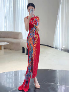 DANTING | Chinese Style Red Dress Summer Wedding