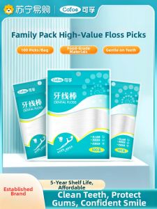 Cofix Family Pack Ultra Fine Toothpick Thread Disposable Smooth Tooth Cleaning Stick High Molecular Weight Oral Care 1428
