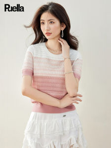 puella | Slimming Gradient Color Stylish Korean Style Knitted Top