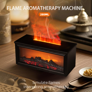 Flame Fireplace Aroma Diffuser Color Variable Night Light is suitable for bedroom office holiday gifts home decoration