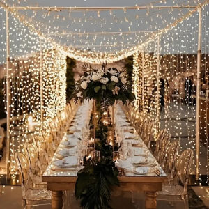 Xmas 8 Lighting Modes LED Curtain String Lights USB Powered Fairy Lights Indoor Garden Wedding Party Home Christmas Decoration