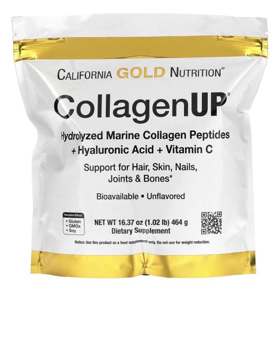 Collagène Marin California Gold Nutrition CollagenUP 205g - Avec Acide Hyaluronique, Neuf, Made In USA
