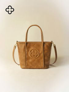 Versatile Tote Handbag Cowhide Leather