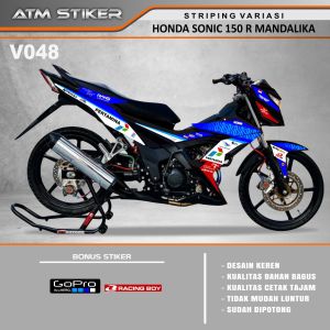 Stiker Striping Honda Sonic 150 Variasi Mandalika